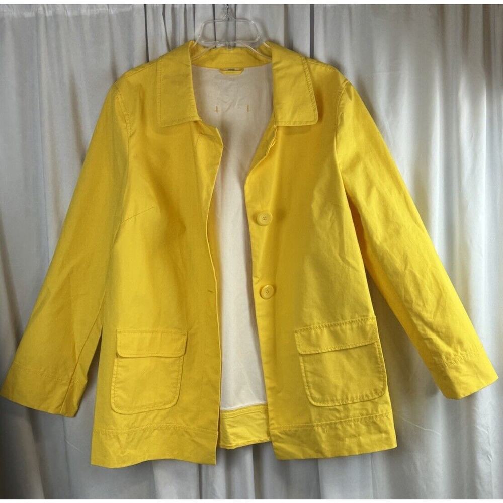 Old Navy Three Button Raincoat, Canary Yellow, Sz… - image 5